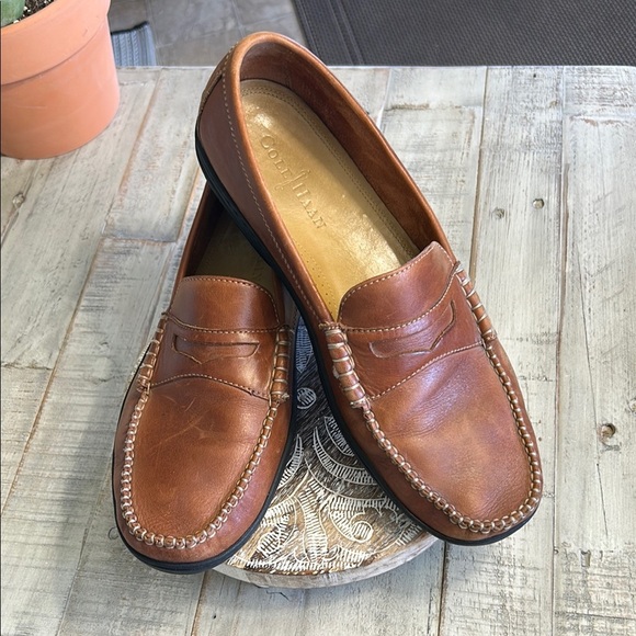 COLE HAAN MENS SLIP ON LEATHER PENNY LOAFER MADE IN INDIA SIZE 91/2 - Picture 1 of 11